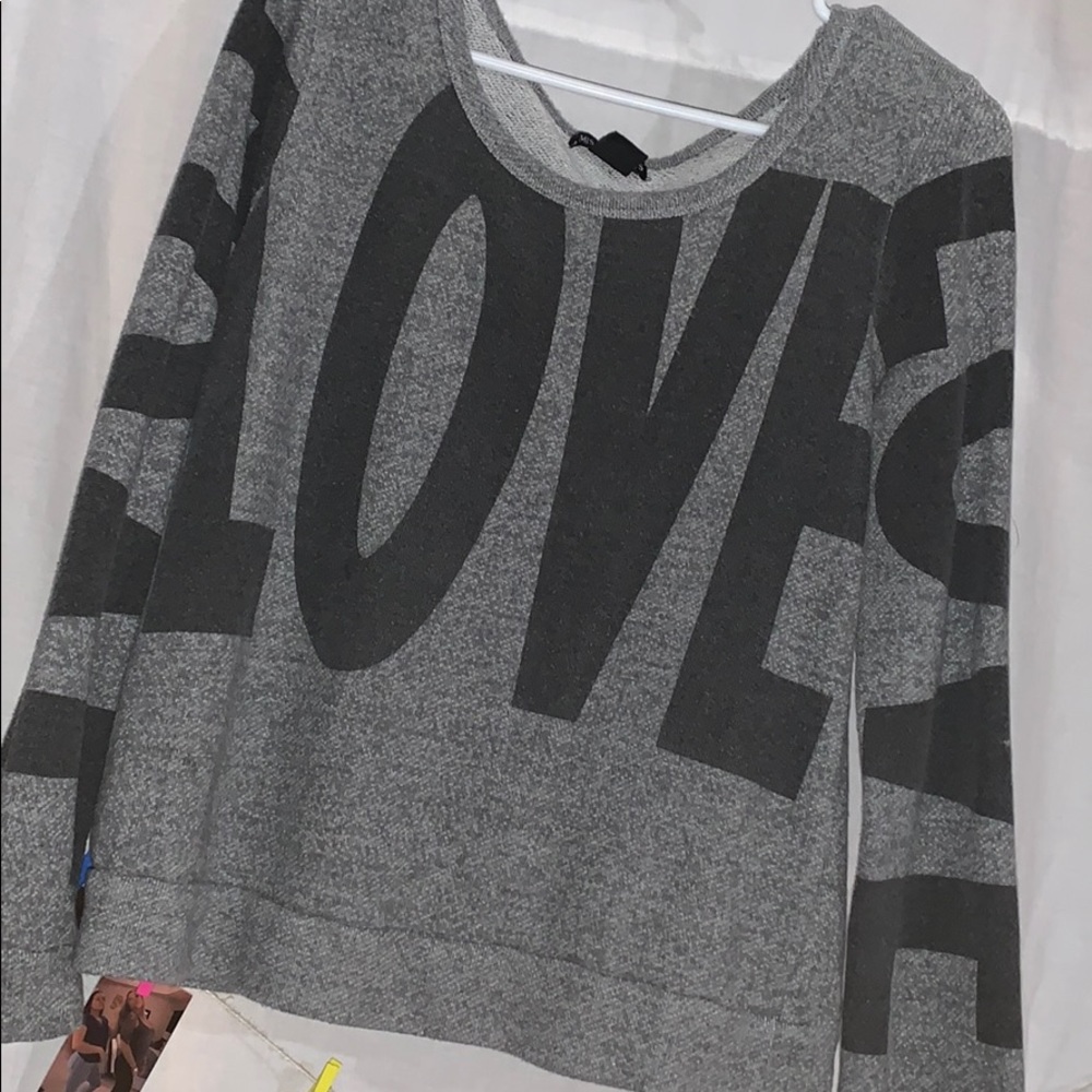 “ Love “ Gray Sweater
